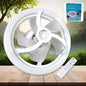 VoltDesk Smart Ceiling Fan with 360° rotation and integrated LED light.