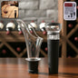 Elegant wine pourer and vacuum stopper set for drip-free serving