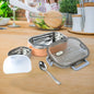 Home Chef premium leak-proof stainless steel lunch box with spoon