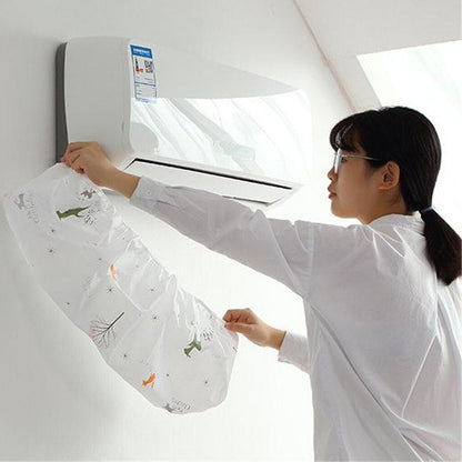 Foldable AC cover neatly stored, highlighting its compact design.