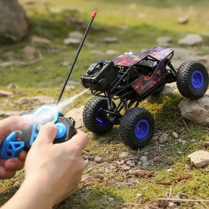 Close-up of the all-terrain toy car with water spray feature