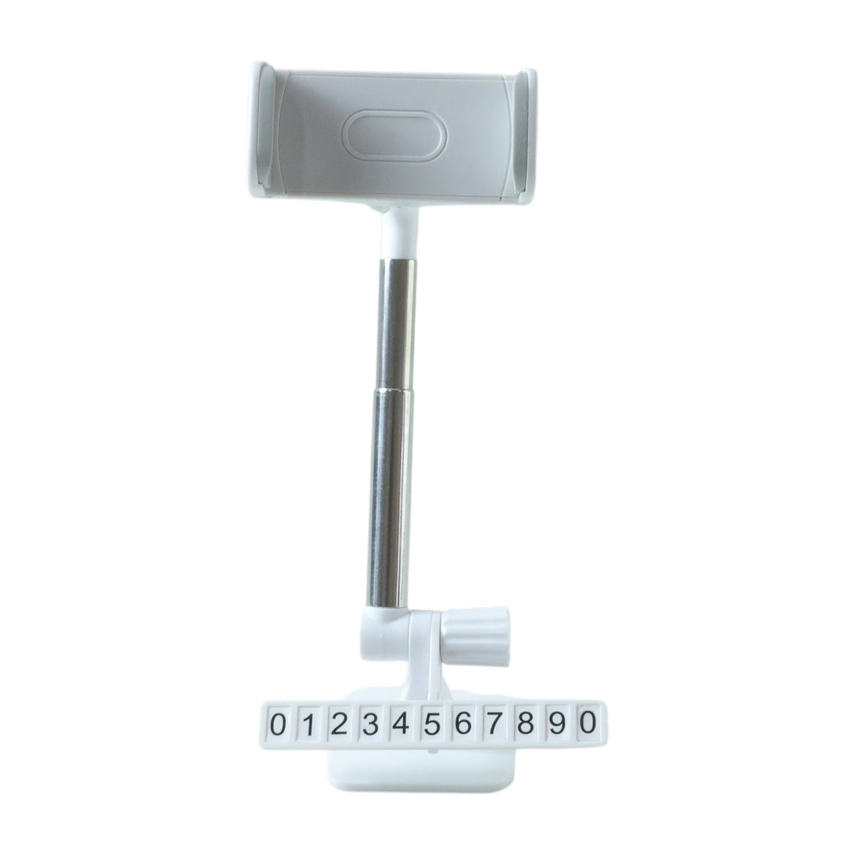 Close up view of phone bracket for car dashboard