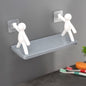 Cute floating wall shelf in a brown box design, perfect for home decor.