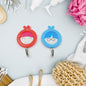 Set of two heavy-duty self-adhesive hooks, ideal for bathroom and kitchen organization.