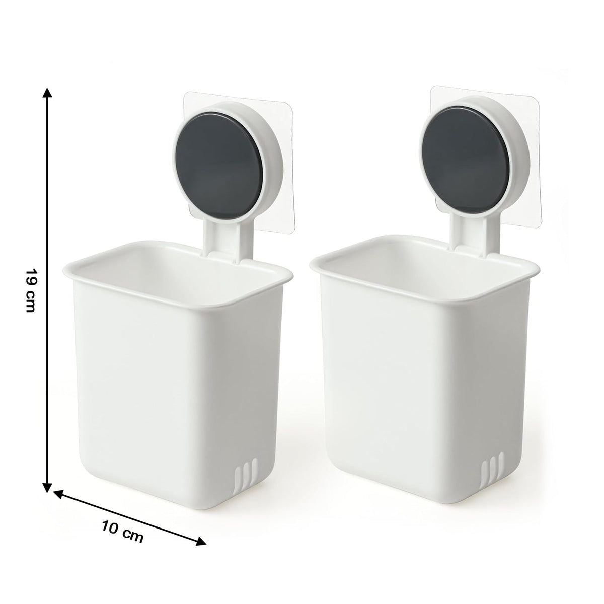 Modern bathroom storage organizer cups showing clean design