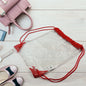 Clear waterproof stadium bag for carrying essentials to events and the gym.