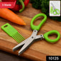 3-blade multipurpose kitchen scissors chopping fresh herbs and vegetables quickly