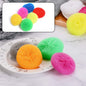 Pack of 12 round nylon scrubbers from Velvet Wipe, ideal for kitchen cleaning.