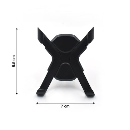 Adjustable car mount for air vents, demonstrating its flexible phone holding arms.