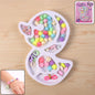 DIY jewellery making kit with colorful beads and elastic thread in organizer tray