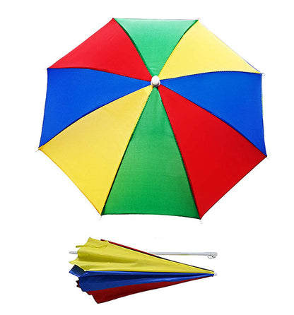 Side view of the portable outdoor umbrella, highlighting its sturdy construction and design.