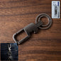 Heavy duty metal key holder with carabiner clip and rotating mechanism