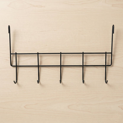 Multi-hook door organizer rack for home storage