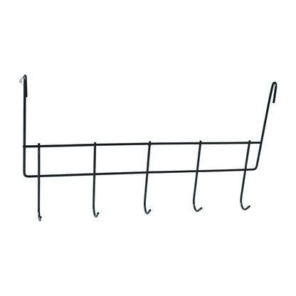 Organizer rack with multiple hooks for door storage