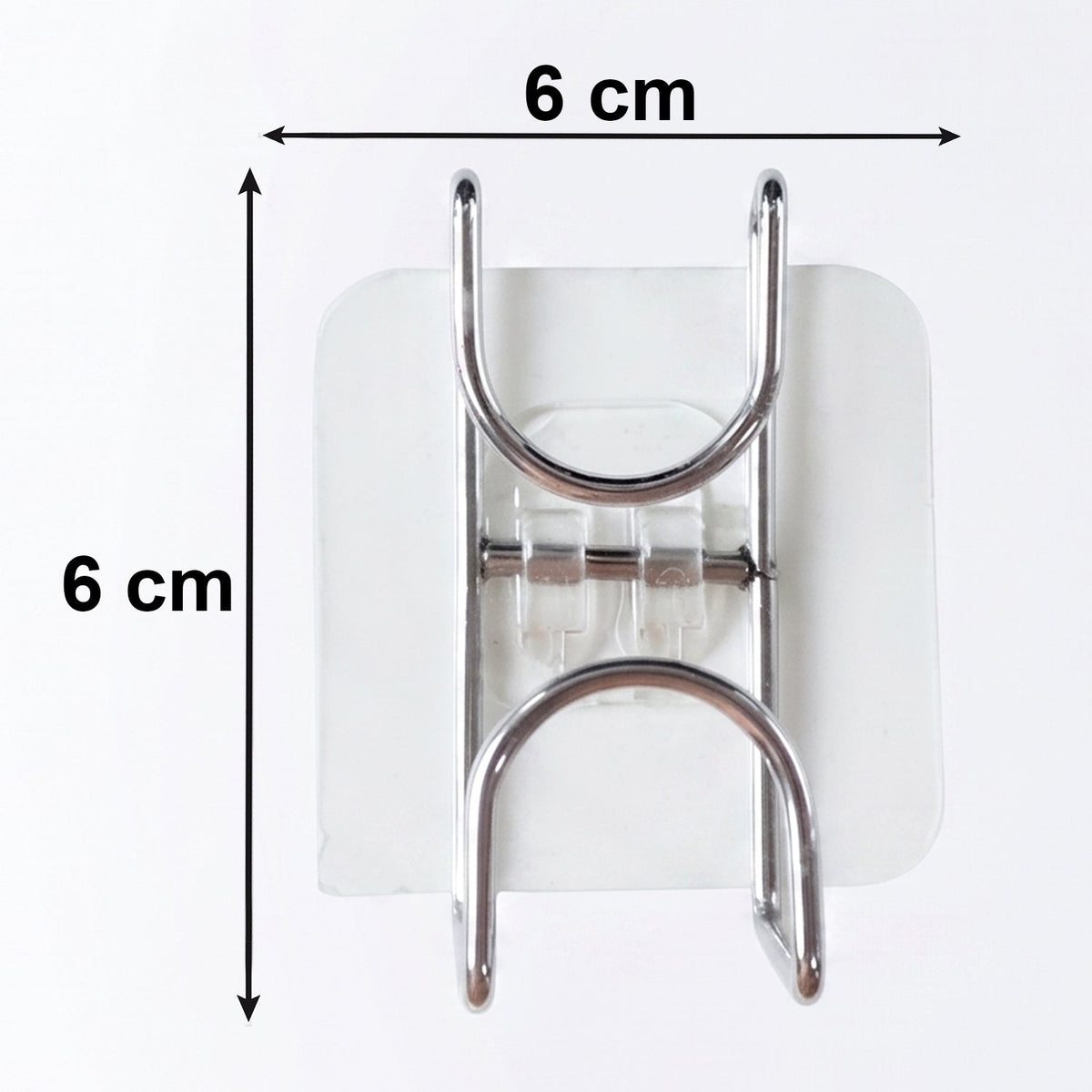 Transparent adhesive wall hook on kitchen wall