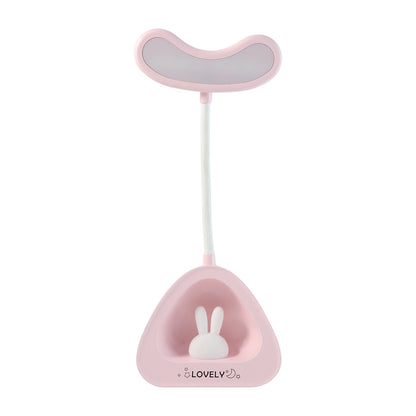 USB powered LED lamp casting soft light on a work desk