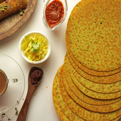 Crispy round Indian snack, showcasing its texture.